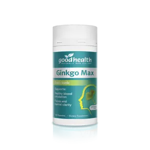 Goodhealth Ginkgo Max 8000 Brain Tonic 120 Vege Capsules Supports Focus Mental Clarity & Antioxidant Protection Naturally New Zealand