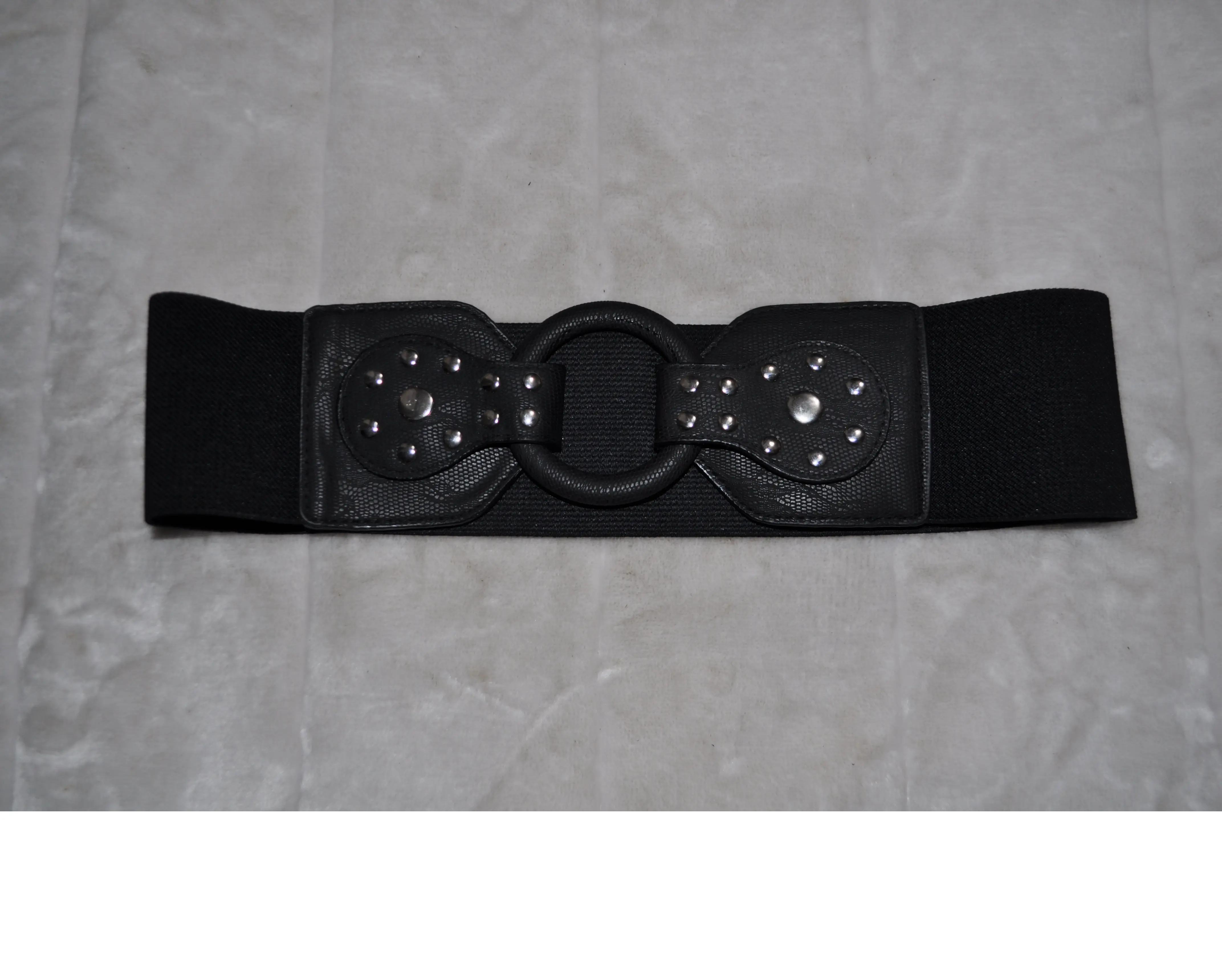 Women's Belt retro vintage Stretchy Cinch Belt 3 Inch Wide High Waist Faux Leather stretchy waist belt