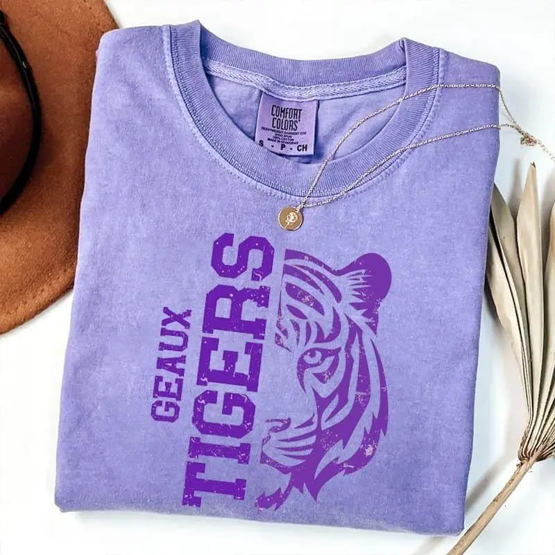 [Sale up to 30%] + [FREE SHIP] Comfort Colors LSU Football Shirt