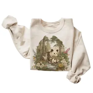 The Retro Possum & Baby Wildflower Forest Sweatshirt, 90s Cute Opossums Woodland Creatures Outfit, Boho Unisex Crewneck Sweatshirt,  Menswear Top, Womenswear Top Underwear Streetwear