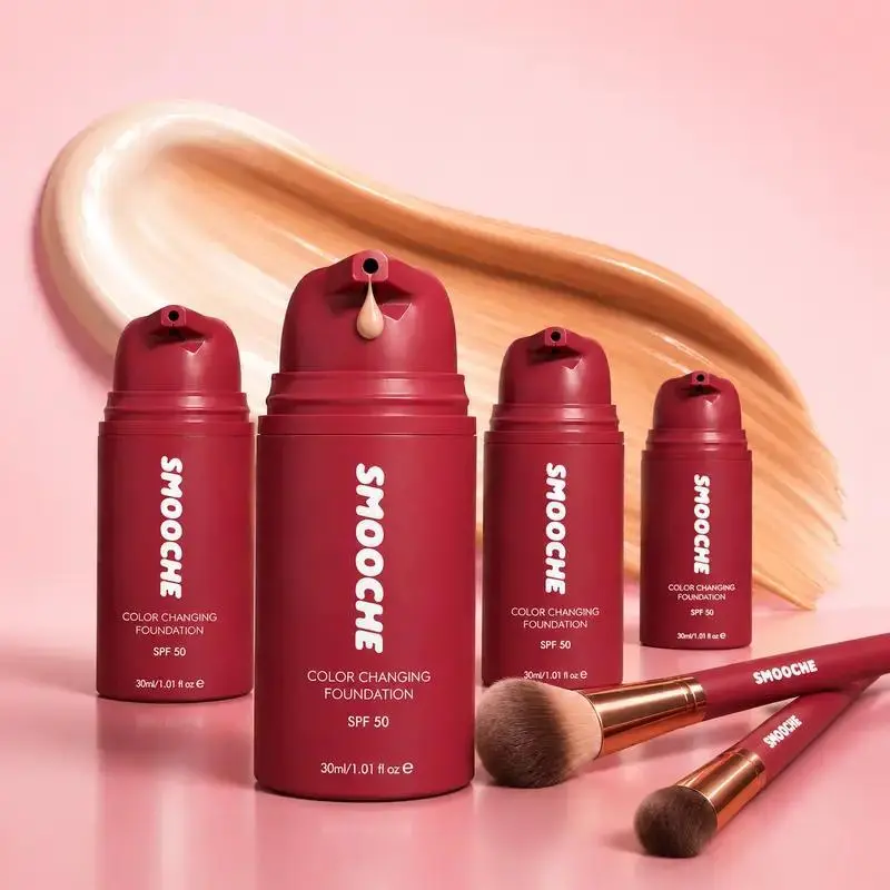 Buy 1 Get 1 Free! Color-Changing Liquid Foundation Cosmetic,Korean Makeup Product, Seamless Natural-Looking Finish,Suitable for All Skin Types
