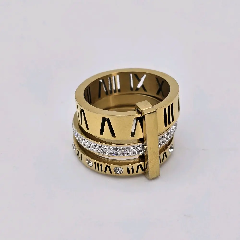 Triple Stack Viral Ring - 18k Plated Stainless Steel Hypoallergenic Ring