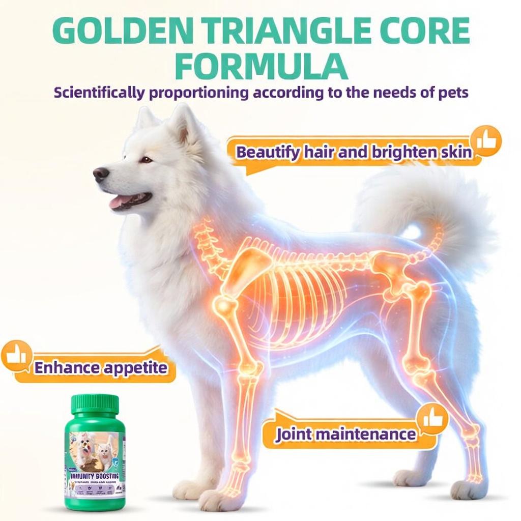 12-in-1 Immunity Boosting for Dogs & Cats – Stronger Immune System, Shiny Coat & Better Appetite | Hegenpet