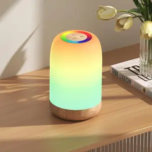 RGB Color Changing Night Light, 1 Count USB Rechargeable LED Lamp with Warm White Light, Multi-color Smart Nightstand Lamp for Living Room Home Gifts
