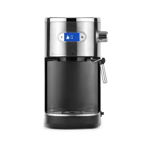 Cowsar Compact Counter Fit Espresso Machine, 20-Bar Pump Pressure Coffee Machine with Smart Pre-Soak Brewing, Steam Wand for Dense Milk Froth, LED Display, Knob+Button Ease, 11.97x11.42x7.09in, Cappuccino Ready Household Kitchen Appliance