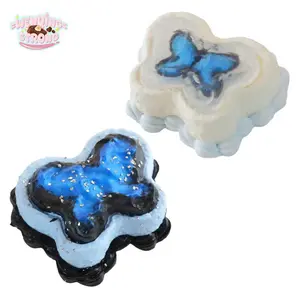 wenqingsquishy - Blue Butterfly [Handmade TabaSquishy] [full silicone rebom squishy] [Fidget Toy] [Squishy Toy] [148g]