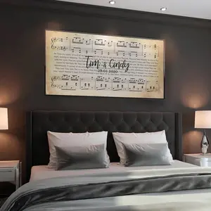 Song Lyrics On Canvas Custom Wall Art Couples - Ready To Hang
