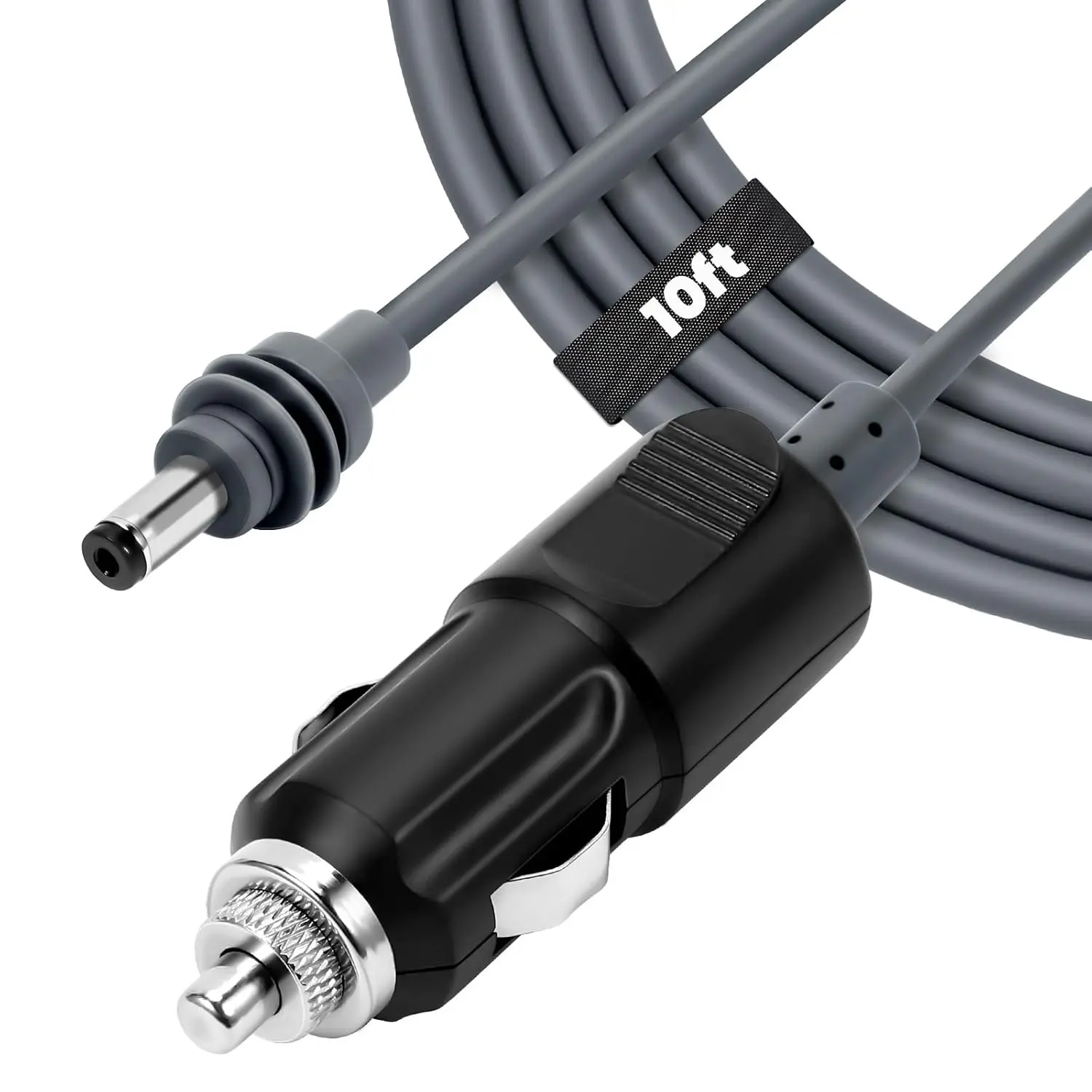 AXVIV 10FT DC Power Cable for Starlink Mini, Durable 18AWG Car Power Supply Adapter for Trucks, Buses and Ships, Waterproof 12V-24V Vehicle Charging Cord, Professional Quality Power Adapter for Starlink Mini Accessories, Grey