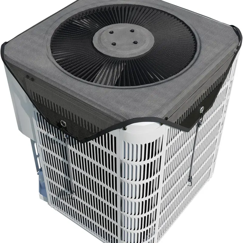 28 x 28 inches Classic Universal Fit Braided Eco-Friendly Outdoor AC Cover - Dustproof Condenser Cover for Central AC Units, Heat Pumps, All-Seasons Durable Mesh Net Defender