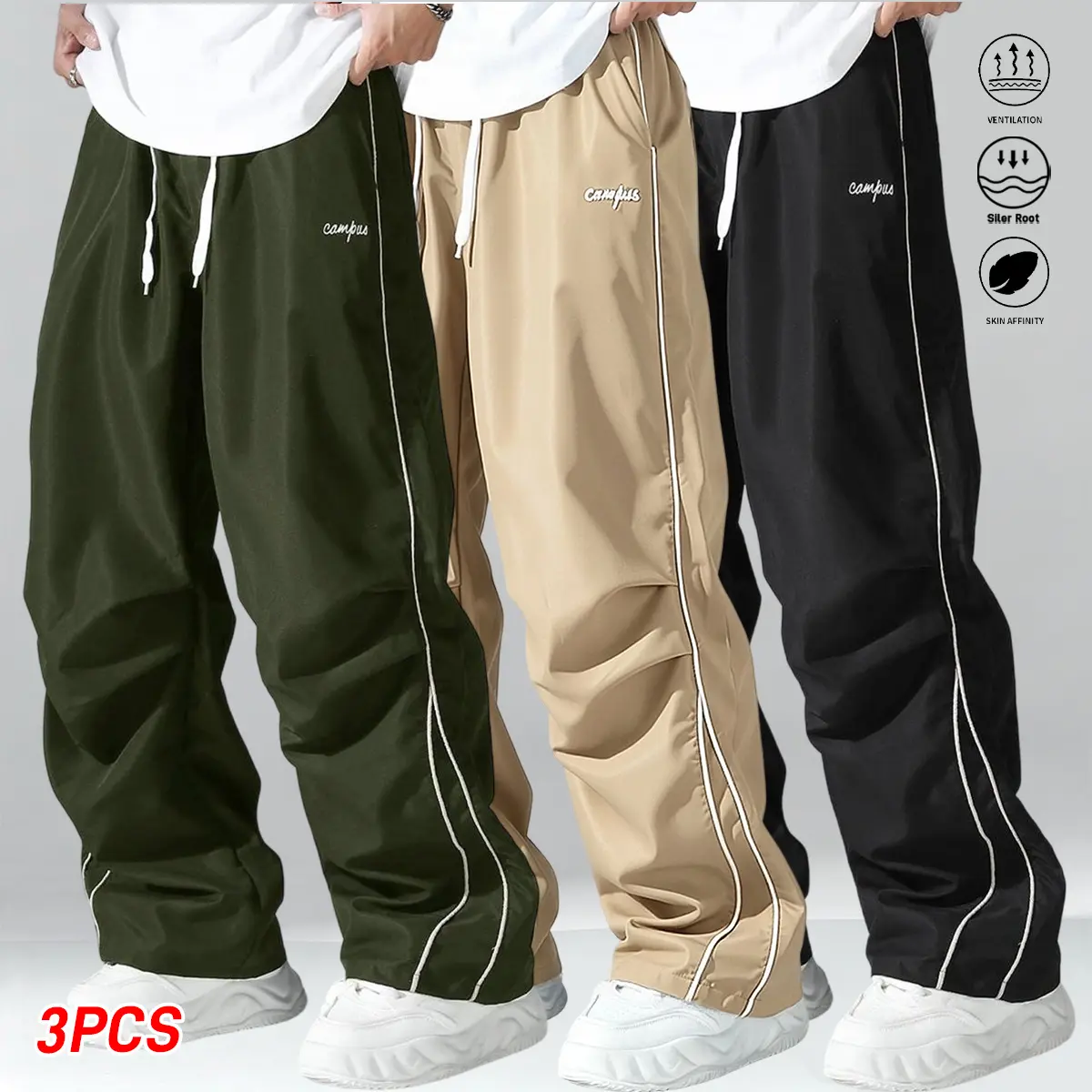 Army green + khaki + black