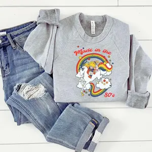 Rainbow Brite Sweatshirt: 80s Cartoon Nostalgia T-shirt, Funny 80s Cartoon Graphic Sweat, Shirts for Woman, Birthday Gifts Party
