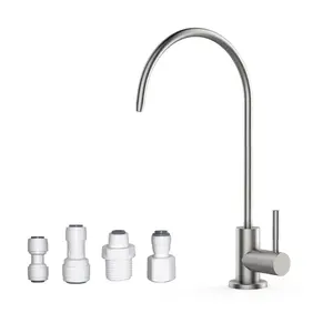 Garvee Kitchen Drinking Water Faucet with Water Filtration Systems, Kitchen Filter Water Faucet, 100% Lead-Free, Stainless Steel 304 Water Faucet (Brushed Nickel)