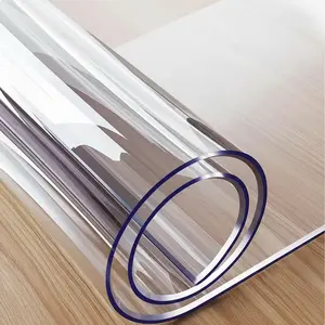 1pc PVC Transparent Tablecloth – Waterproof & Oilproof Clear Protector, Easy to Clean, Heat Resistant for Dining Table