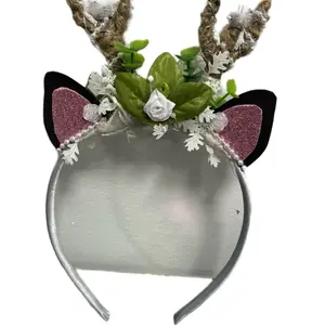 Reindeer Antler Headband for Women - Festive Hair Accessory