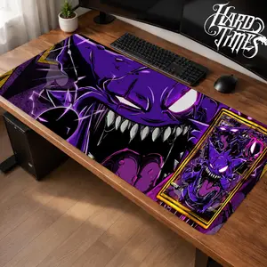 Gengar PKM Gaming Mouse Pad Personal, Custome, Anime Desk Mat Extended Keyboard Pad Waterproof Non Slip Rubber Base Large Mousepad for PC Gamer Setup Desk Accessories 40x21 Inch,Office Gifts, Decor desktop