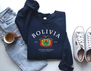 Bolivia Sweatshirt, Bolivia Shirt, South America Shirt, Soft and Comfortable Pullover Sweatshirt, Bolivia Gift, Bolivia South America
