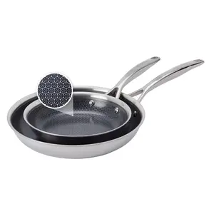 Henckels Paradigm Ceramic 2-pc Stainless Steel Dual Performance Fry Pan Set