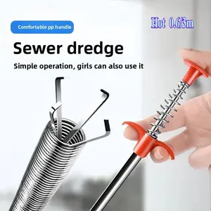 Heavy Duty Pipe Unblocker Four-Jaw Manual Drain Cleaner Telescopic Sewer Dredging Tool Clamping Pipe Opener