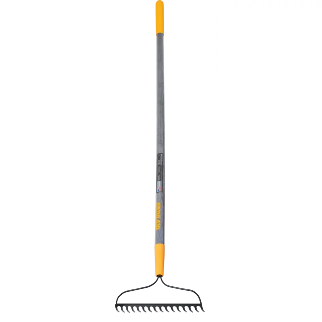 True Temper 2811600 16-Tine Welded Bow Rake with Wood Handle