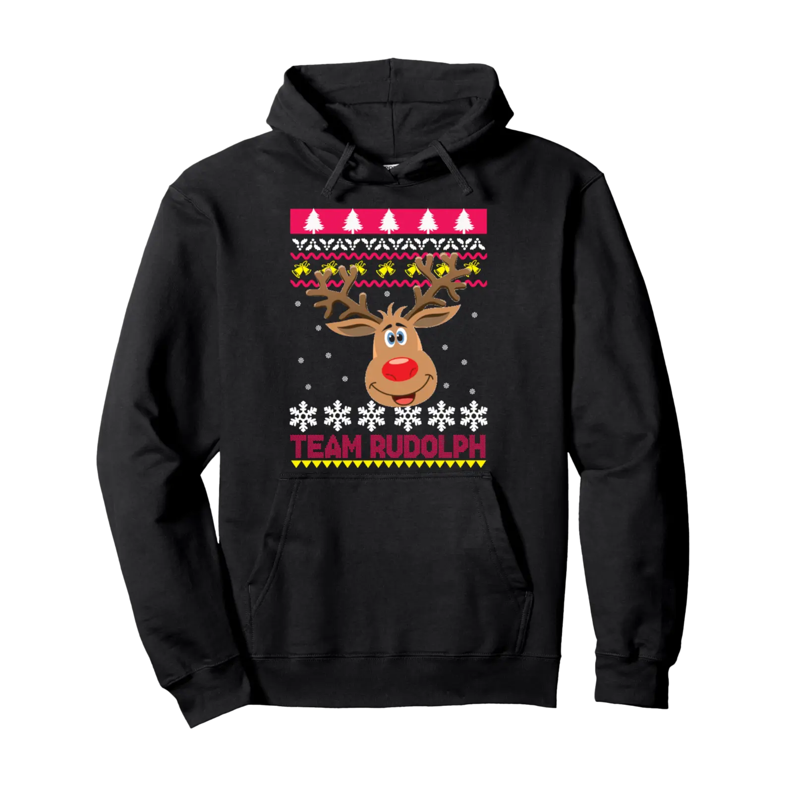 Team Rudolph Santa Reindeer Ugly Sweater Long Sleeve Shirt Pullover Hoodie - Arturopell Shop Nb07ytzfqqs