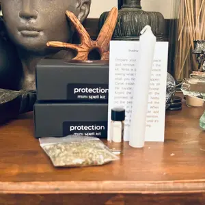 Protection Spell/Ritual Mini Kit - Includes Oil, Tool & Scented Fragrance Freshener for Personal Protection and Aroma Enhancement