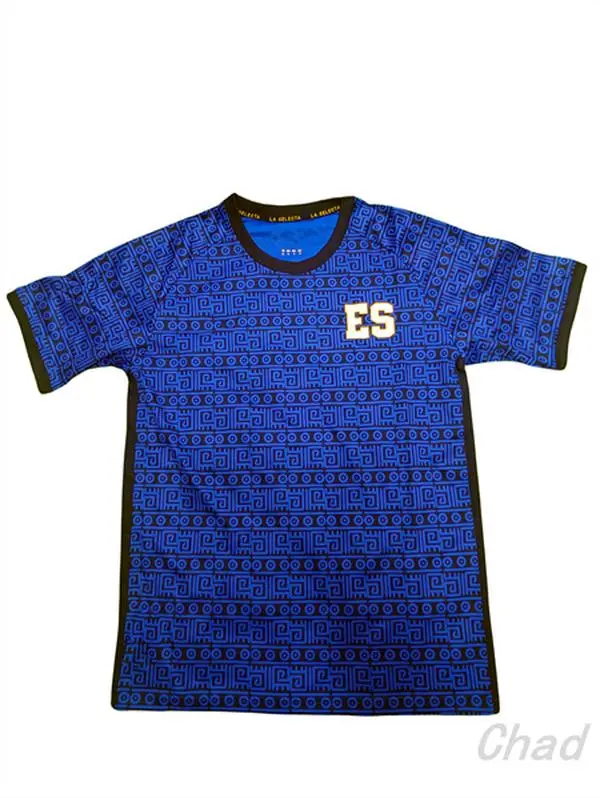 23-24 El Salvador blue training jersey jersey single short-sleeved tops fan version soccer jersey game training