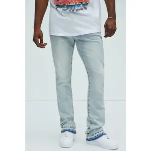 Cornell Stacked Skinny Flare Jeans - Bleach Blue Wash Cornell Stacked Skinny Flare Jeans - Bleach Blue Wash