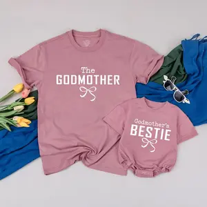 The Godmother and Godmother's Bestie T Shirt, Aunt and Niece Gift, Godmama Godparent Tee