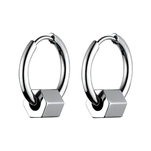 PROSTEEL Hexagonal Prism Earrings Stainless Steel Earring Jewelry Unisex For Men Women with Gift Box