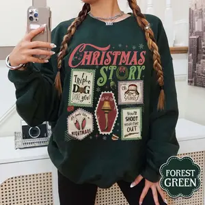 [Sale off up to 50%] Christmas Story Stamps Sweatshirt, Christmas Story Shirt, Leg Lamp Christmas Shirt, Oh Fudge, Christmas Story Quote Shirt, Fra-Gee-Lay, streetwear graphic tee