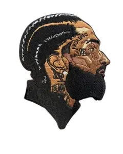 Prideful Patchez Nipsey Hussle 5.0 x 5.0 Iron/Sew On Patch for Clothing - Unisex, Street Style, Perfect for Hats, Jackets, and More