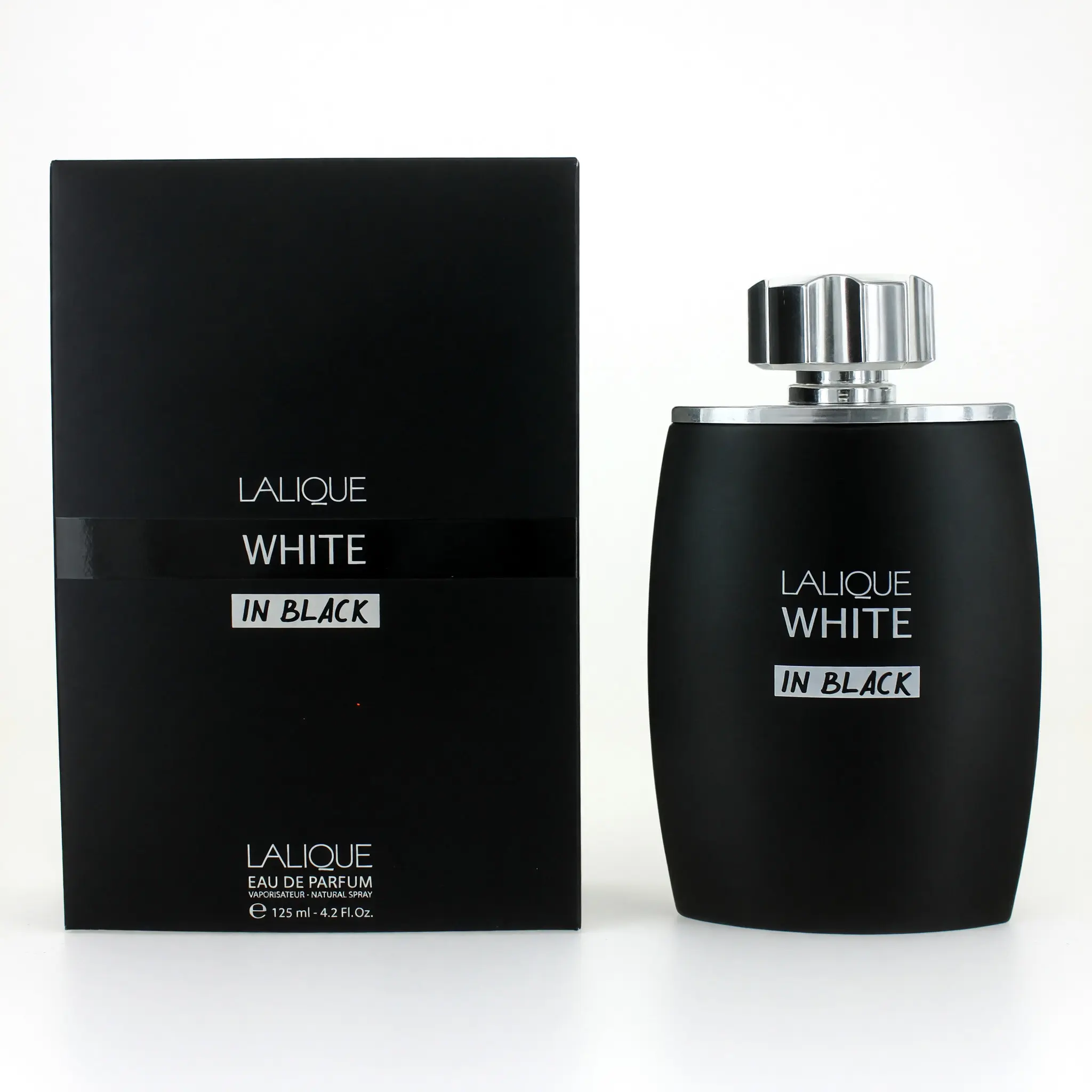 Lalique White In Black Unisex Niche Perfume, 4.2 fl oz EDP Spray with Bergamot Blend and Vanilla Base