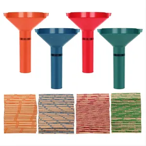Coin Sorter Tubes Set of 4 with Coin Wrappers Assorted 100Pcs for Quarter, Dime, Nickel and Penny