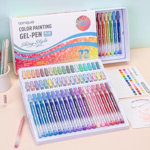 16/24/36/54/72 colors glitter gel pen set, vibrant sparkle gel pen with 1.0mm fine tip, perfect for diy crafting, coloring & scrapbooking