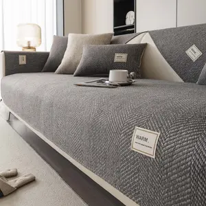 1pc Bohemian Style Sofa Cover with Alphabet Design, Anti-slip and Pet-friendly Furniture Protection Cover made of High Quality Polyester Material, Non-Slip and Suitable for Pets, Can be Washed by Machine, Dustproof, Washable Sofa Slipcover