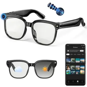 Essential AI smart glasses essential for exploration and travel, equipped with Bluetooth wireless connection, wearable video recording, and easy-to-use online translation