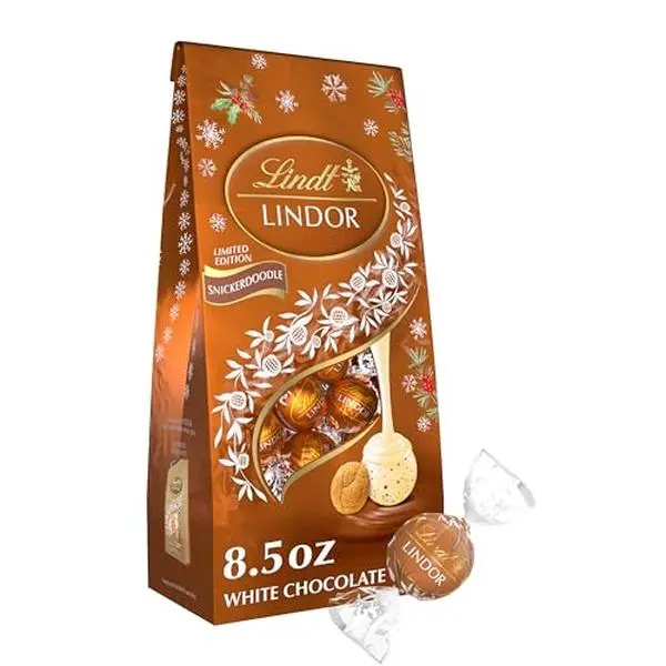 Lindt LINDOR Snickerdoodle White Chocolate Candy Truffles, 8.5 oz. Bag