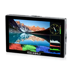FEELWORLD P6X 5.5 inch 1000nit High Brightness Portable Camera Field DSLR Monitor Touchscreen with Waveform HDR and 4k HDMI in and Out 3D LUT Out Aluminium Housing Weight 249g