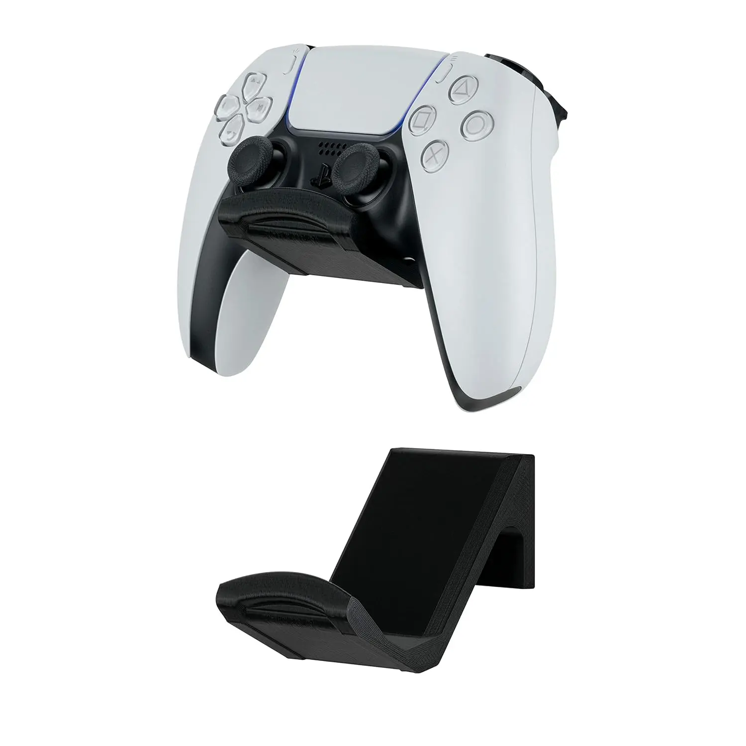 Game Controller Wall Mount (2 Pack) for PS5 DualSense Holder Hanger Stand bracket for  PS5 Gamepad, No Screws, Strong VHB Adhesive (Black)