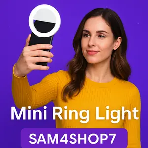 Mini Ring Light USB pou telefon 3 limye , Clip-on ,Selfie & Tiktok Video Light