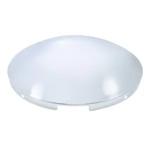 United Pacific 4 Even Notched Chrome Dome Front Hub Cap 7/16″ Lip 10106 Heavy-Duty Steel Triple Chrome Plated for 8-23/32″ Hub Bore Protection