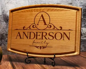 Personalized & Monogrammed Cutting Boards - Customized Gifts for Christmas, Wedding, Anniversary, Realtor Closing - Handmade Custom Wooden Chopping Board - Customizable Wood Kitchen Block