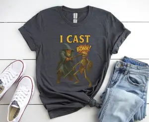Funny D&D T-Shirt: I Cast BONK Wizard, RPG Humor, unisex dnd shirt