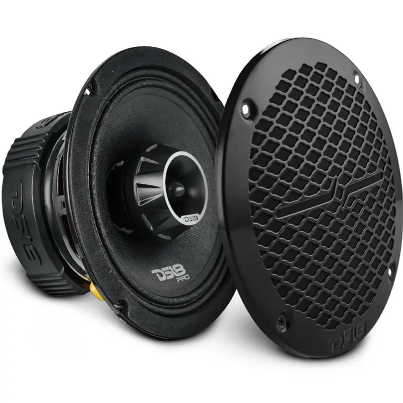 DS18 Car Audio Speaker Combo - 2x PRO-ZT6 6.5" 2-Way Coaxial Loudspeakers, Built-in Bullet Tweeters, 1.5" Voice Coil, 225W RMS, 4-Ohm