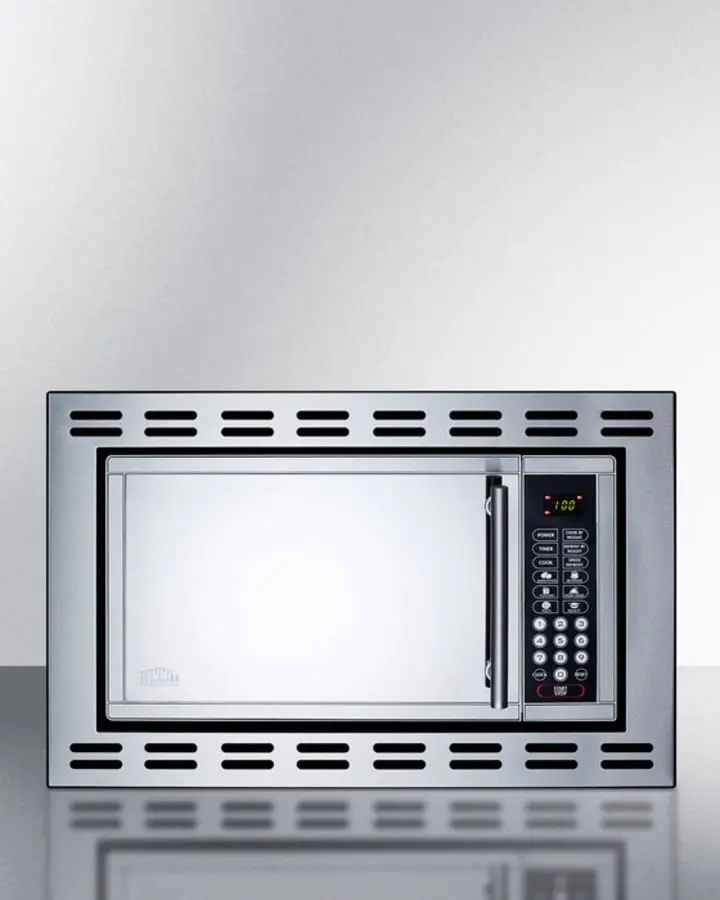 212 MAIN Built-In Stainless Steel Rectangular Microwave Oven - 0.9 cu.ft. (25 l), 12.125" H X 19" W X 13.75" D (12x19x13.75"), 24" Cabinet Fit, Mid-Size Unit, True Enclosed Installation, Mirror Finish, Touch Controls, Clock, Timer, Quick Defrost, Pizza Po