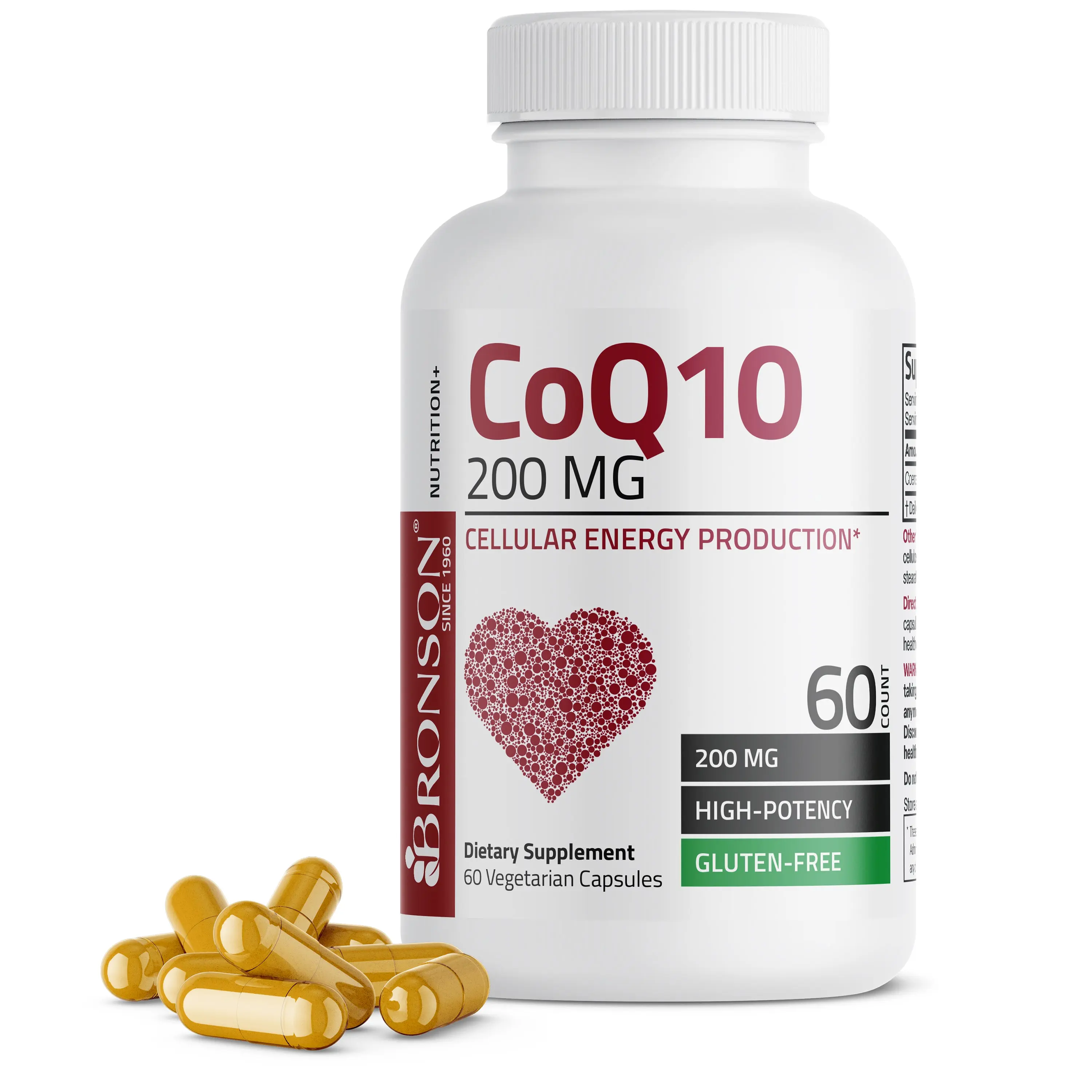 CoQ10 - 200 mg, for Cardiovascular Support coq  10  supplement