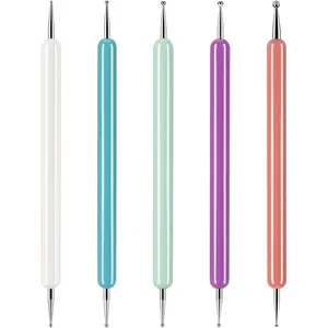 5 Pcs Pattern Tracing Stylus, Ball Embossing Stylus for Transfer Paper, Tracing Tools for Drawing, Embossing Tools for Paper, Art Dotting Tools for Nail Art, Ball Tip Clay Tools Sculpting Stylus