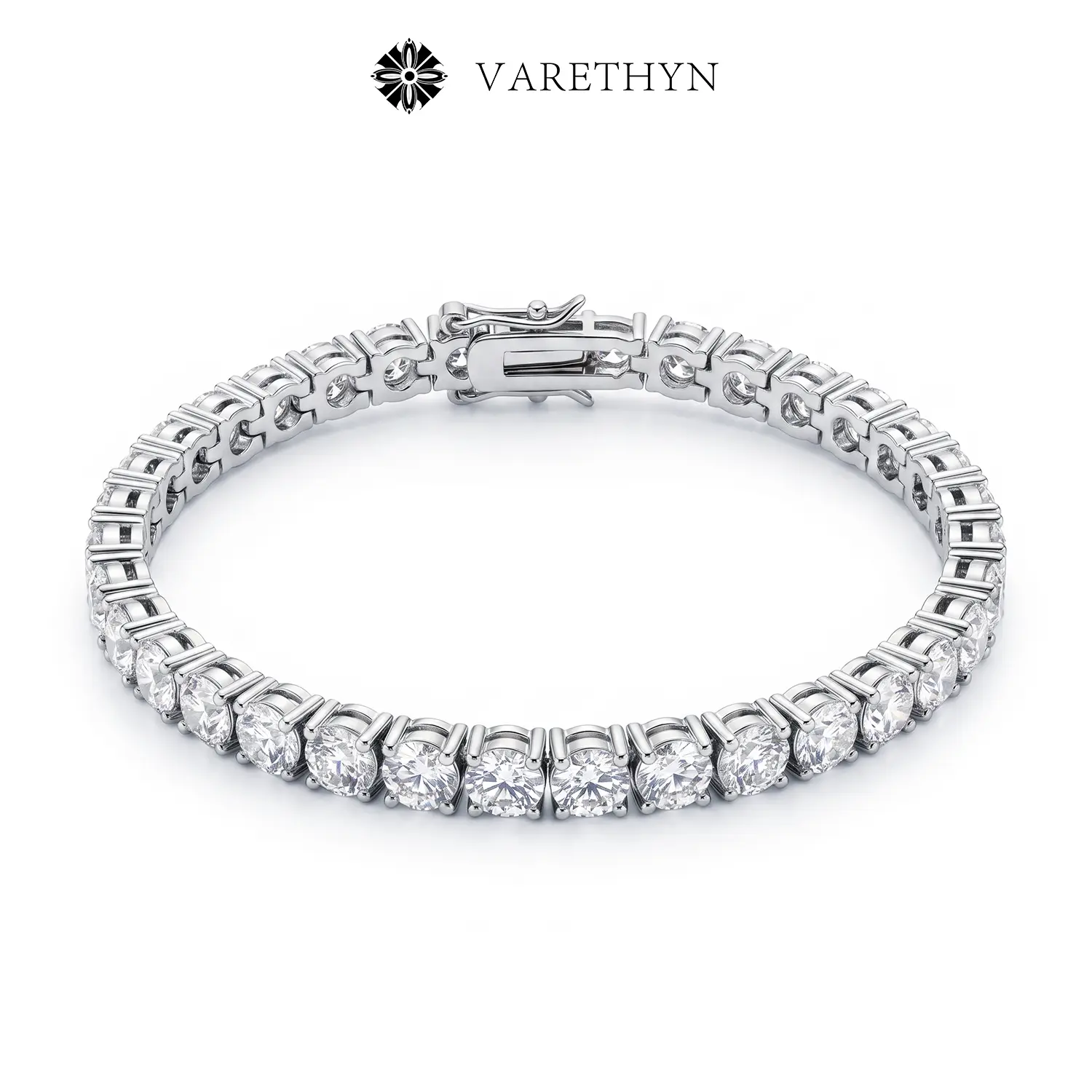 Diamond-Studded Crystal Bracelet - Beautiful Crystal Stacking Bracelet for Adults, Everyday Daily Wear, with 3mm,4mm,5mm Size Options