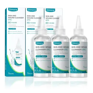 Dimora Portable First Aid Wound Wash Solution, OTC Skin and Wound Cleanser, 99% Pain-Free Germ-Killing Formula, Suitable for Cuts, Burns, Abrasions, and Other Open Wounds