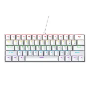 APAYADO K61 USB Wired Mechanical Gaming Keyboard, 61 Key Mini Compact Design Keyboard, Office Typing Keyboard, Computer Accessories for Gaming